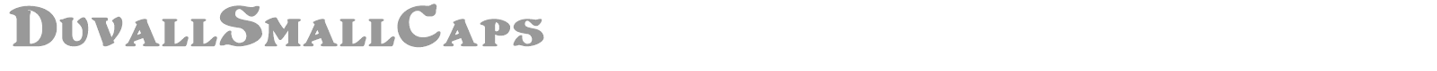 Duvall font preview